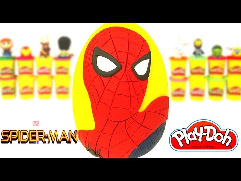 Huevo Sorpresa Gigante de Spider Man De Regreso a Casa en Español de Plastilina Play Doh