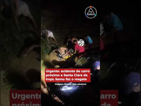 Acidente de carro próximo a Santa Clara de Irupi, no Espírito Santo.