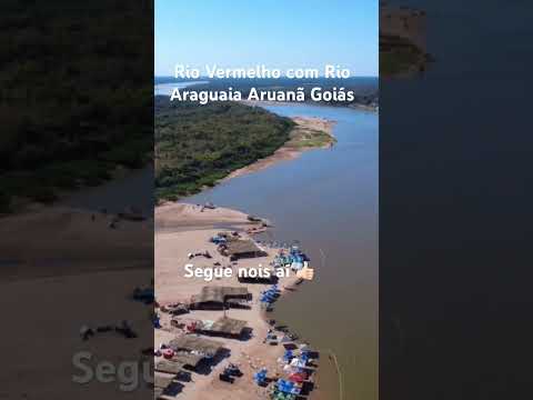 Rio vermelho com Rio Araguaia Aruanã Goiás #paisagemnatural #naturezasurpreendente #curtindoapraia