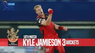 Kyle Jamieson s 3 Wickets Against Kolkata Knight Riders  10th Match  Indian Premier League 2021