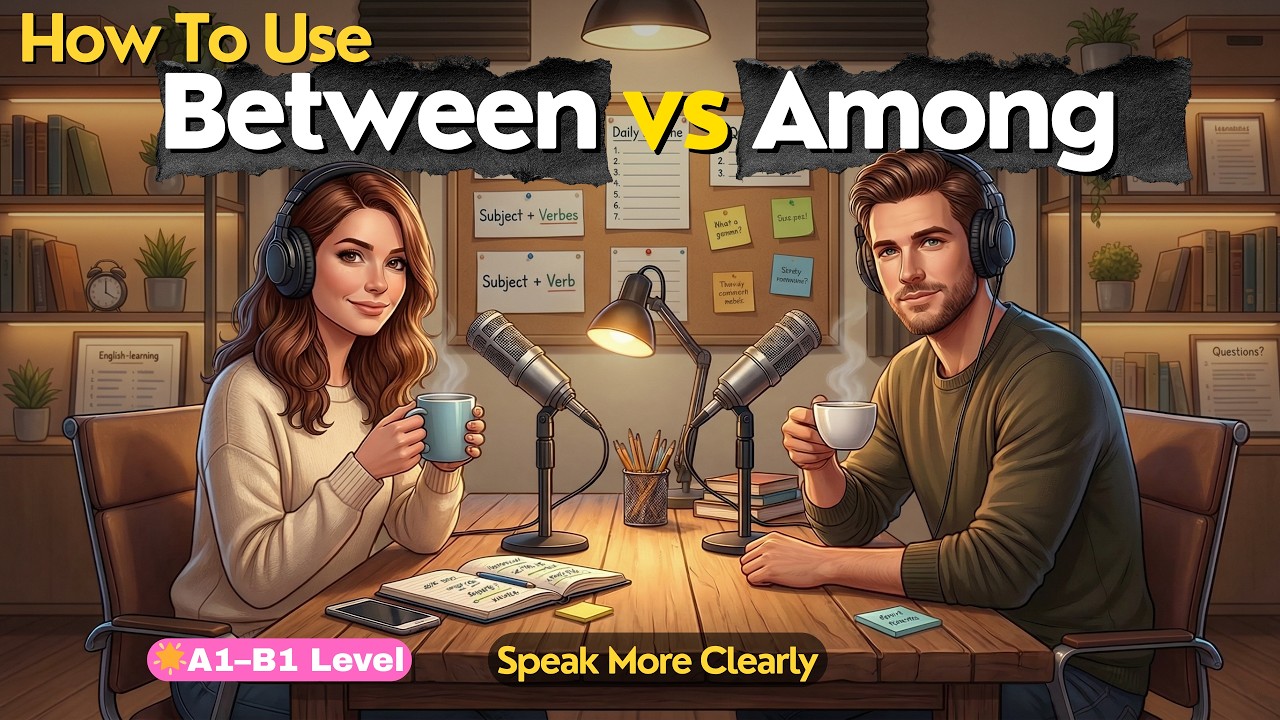 How to Use Between vs Among in English | Speak More Clearly | Beginner Podcast
