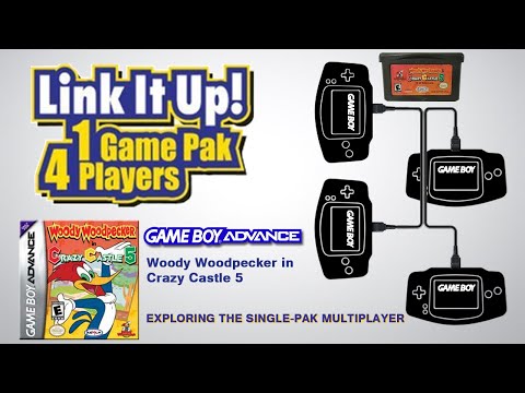 GBA Single-Pak Link - Woody Woodpecker in Crazy Castle 5 (mini game is anything but "Crazy")