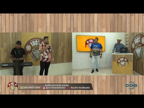 O cantor Aurélio Estilizado se apresenta e anima o Programa 100% Forró