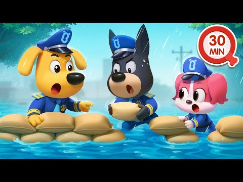 Seguridad ante Inundaciones 🌊 30MIN de Dibujos Animados 🔍Sheriff Labrador en Español