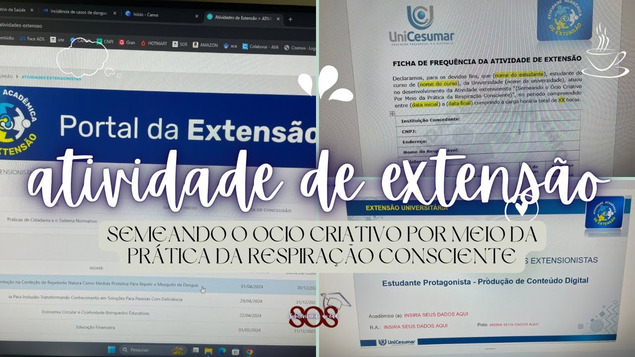 Atividade acadêmica de extensão: SEMEANDO O ÓCIO CRIATIVO POR MEIO DA PRÁTICA RESPIRAÇÃO CONSCIENTE