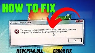 How To Fix MSVCP140_1.dll Is Missing Error On Windows 10 🔥 Or Windows 7