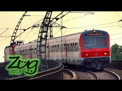 x-Wagen und BR143 in Nürnberg Steinbühl bei gebogenen Oberleitungsmasten | Kurzvideo | Zug2013
