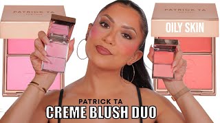 *new shades* PATRICK TA CREME & POWDER BLUSH DUO REVIEW & 11HR WEAR TEST | MagdalineJanet