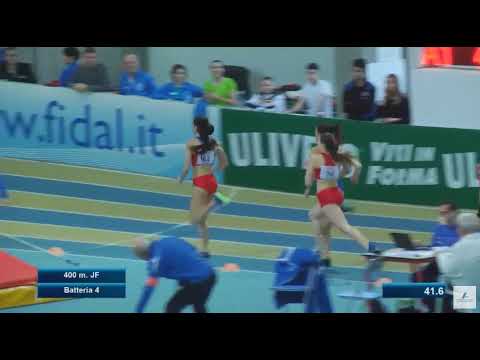 VANDI 400 metri juniores donne   Batteria 4   Campionati Italiani Indoor 2018