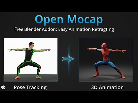 FREE AI Motion Capture in Blender – Full Body + Hands (Open Mocap Addon)