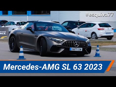 Mercedes-AMG SL 63 2023 – Maniobra de esquiva (moose test) y eslalon | km77.com