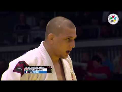 Judo Grand Prix Dusseldorf 2015 Bronze -81kg CSOKNYAI Laszlo (HUN) vs. PIETRI Loic (FRA)