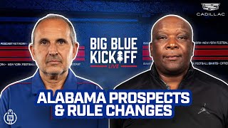 Alabama Prospects & Rule Changes | Big Blue Kickoff Live | New York Giants