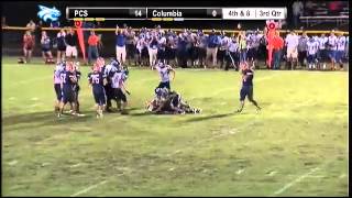 Lee Sigrest sacks Columbia's QB on 4th down