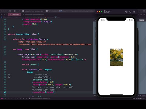 How to Download image from URL using AsyncImage iOS 15 SwiftUI Part #2 (Animation)