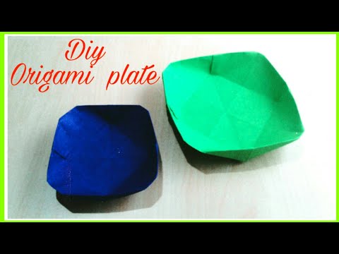Origami plate/How to make Plate/Diy Paper Plate/How to make paper plate/Tutorial step by step