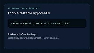 AuditLane Full Tutorial: Evidence-Based Security Reviews for AI Code