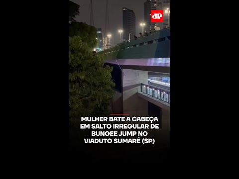 Vídeo mostra mulher batendo a cabeça em salto irregular de bungee jump no Viaduto Sumaré (SP)