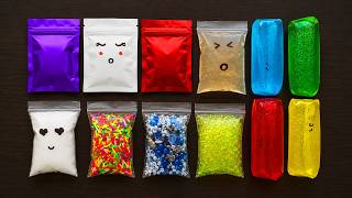 Making Fluffy Slime with Bags and Squishy Water Snakes