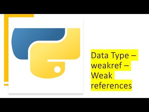 Data Types Weakref Weak References Python By Examples Python