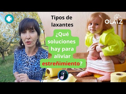 Tipos de laxantes vía oral para el estreñimiento.