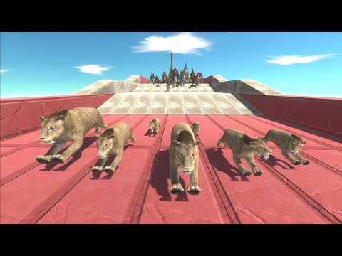 Race to eat SMILODON FAMILY - Animal Revolt Battle Simulator ARBS