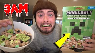 DO NOT EAT MINECRAFT CREEPER CEREAL AT 3 AM!! (DISGUSTING)