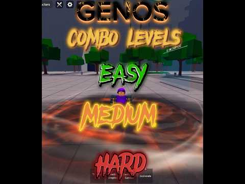 Genos Combo Levels (easy,normal,hard) || The Strongest Battleground