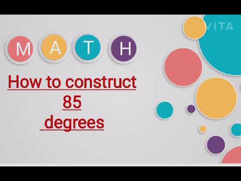 How to construct 85 degree with compass and ruler ?
