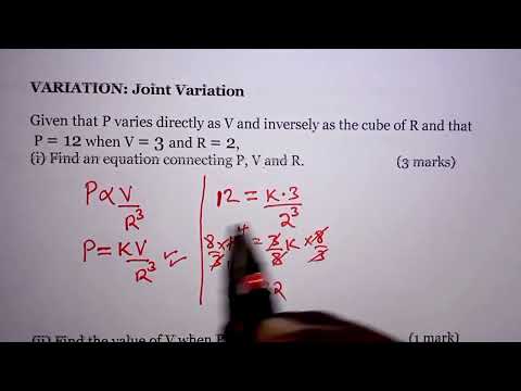 VARIATION FORM 3 MATHEMATICS