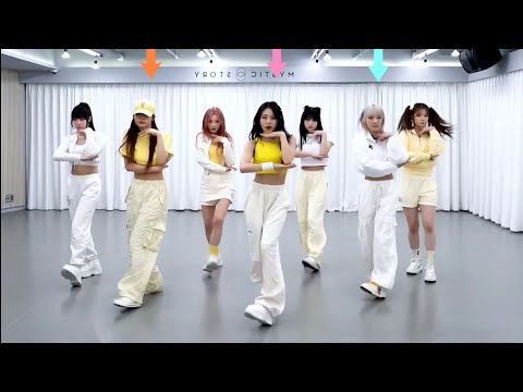 Enchanted Night ~ White Night- Billlie dance mirrored 3 members version guide arrows