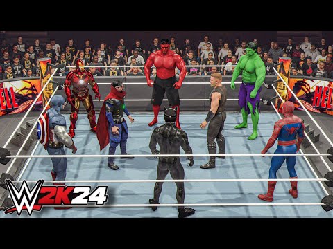 I Put All Avengers in Battle Royale Match - WWE 2K24