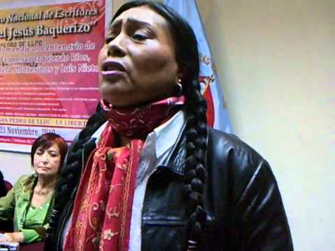 MARGOT PALOMINO, en el Gremio de Escritores del Perú.