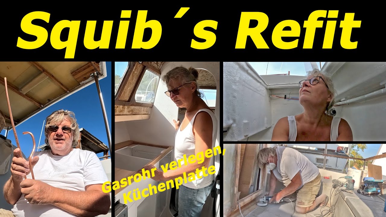 Squib's Refit - Laying the gas pipe - Adjusting the kitchen countertop - Finishing the cockpit /112
