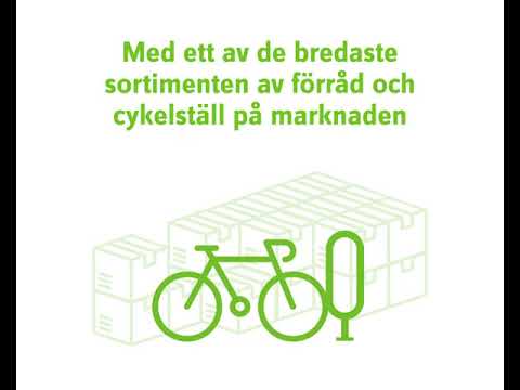 Helhetserbjudande av förråd och cykelställ för Axelent Nordic