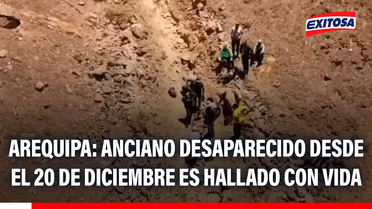 🔴🔵 Arequipa: Anciano desaparecido desde el 20 de diciembre es hallado con vida en Caravelí
