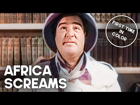 Africa Screams | COLORIZED | Bud Abbott | Action Movie | Adventure