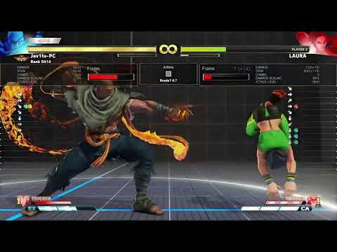 Sagat punishes vs Laura Thunder Clap