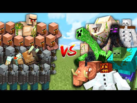 Extreme OVERWORLD vs MUTANT MOBS in Minecraft Mob Battle