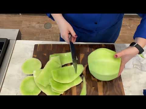 Cutting a Honeydew Melon