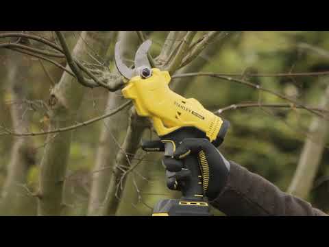 Stanley akumuliatorinis sekatorius SFMCPP32M1, V20, 32mm, 1x4,0Ah video