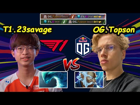 T1 23savage Morphling vs OG Topson Zeus Epic Fight Server Eu Dota 2 pro gameplay