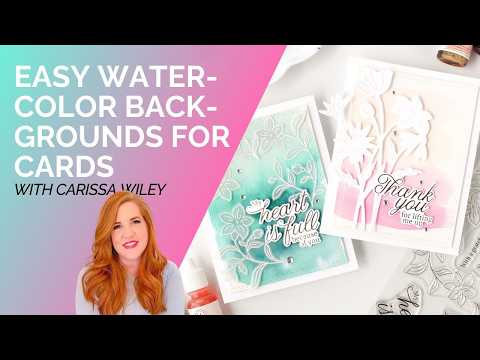 Two Easy Watercolor Backgrounds with the Pinkfresh Studio Liquid Watercolors - With Carissa Wiley