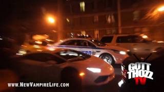 NYPD POLICE pulls over Jim Jones' LAMBORGHINI in HARLEM