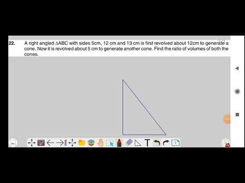 A right angled ABC with sides 5cm, 12 cm and 13 cm is first revolved about 12cm to generate a cone