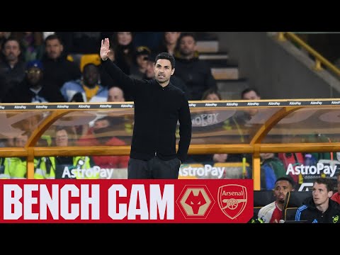 BENCH CAM | Wolves vs Arsenal (0-2) | All the goals, celebrations, skills and more | PL