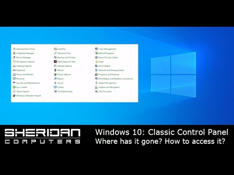 Windows 10 control panel missing, create a shortcut icon