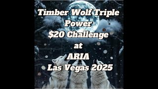 $20 Timber Wolf Triple Power Challenge at ARIA – Triple Wolves Big Win Las Vegas 2025. Slot Wars!