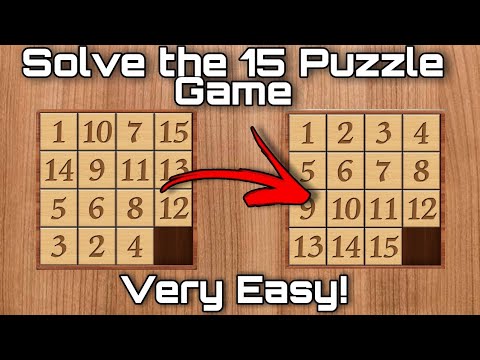 How to Solve the 15 Puzzle Game (EASIEST TUTORIAL)