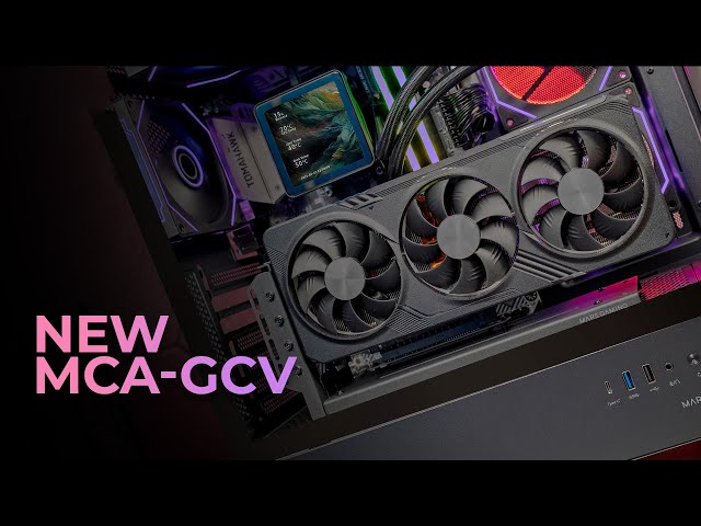 Support de carte graphique Mars Gaming MCA-GCV, base magnétique, 3 emplacements GPU, 2 supports PCI, blanc video